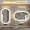 Badspiegel groß mit Beleuchtung, LED Knopfschalter, Produktbild-Vorschau 2