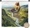 MuchoWow® Wandteppich Wandbehang Milchmädchen - Wasser - Produktbild-Vorschau 1