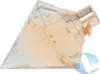 A perfume bottle with a unique geometric design and a gold cap, set against a white background. Voir les images du produit