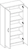 Aktenschrank >Olli< in Buche - 72x148x35cm (BxHxT) Produktbild-Vorschau 2