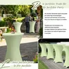 Set di 3 tovaglioli per tavolo, color salvia, diametro Anteprima dell’immagine prodotto 4