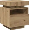 vidaXL Tables de nuit avec lampes LED 2 pcs. Chêne Artisan Voir les images du produit 6