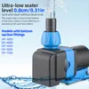 A close-up of a submersible water pump with water spraying from the top. Podgląd zdjęcia produktu