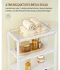 Mobiletto da bagno, 3 ripiani, regolabile, bianco Anteprima dell’immagine prodotto 6
