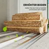 Outsunny Kaminholzregal Außen Stahl 213 x 66,5 x 150 cm Produktbild-Vorschau 5