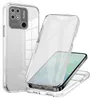 Two clear phone cases are shown, one encasing a smartphone, and another next to it. Produktbild-Vorschau