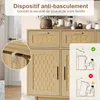 Credenza in legno e rattan con ante e cassetti, piedini Anteprima dell’immagine prodotto 5