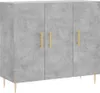 vidaXL Príborník betón sivý 90x34x80 cm odvodený výrobok z Náhľad obrázku produktu 2