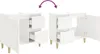 Badschrank Weiß 65x33x60 cm Holzwerkstoff Produktbild-Vorschau 10