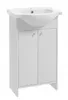A white bathroom cabinet with a sink on top, shown against a white background. Anteprima dell’immagine prodotto