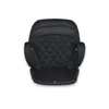 A black car seat booster cushion with a quilted pattern on the seat. Produktbild-Vorschau