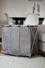WENKO Wäsche Korb Sammler Box Sack Sortierer TRIO Grau 130 Produktbild-Vorschau 7
