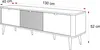 NAVANI TV-Lowboard 130 cm mit geriffelter Front Produktbild-Vorschau 7