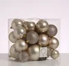 Christbaumkugel - Weihnachtsbaumkugel - bruchfest - glänzend matt glitzernd - champagner - 26er Set Produktbild-Vorschau