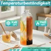 JOIEYOU Glasflasche mit Edelstahl Deckel 1000ml Produktbild-Vorschau 4