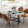 HOMCOM Esstisch, Küchentisch mit Rollen, Klapptisch für 4-6 Produktbild-Vorschau 4