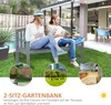 Gartenbank 2-Sitzer Tannenholz, 143x51x85 cm, Grau, Produktbild-Vorschau 6