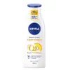 A bottle of Nivea body lotion against a white background. Produktbild-Vorschau