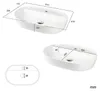 Keramik Aufsatz Waschbecken Oval 610 x 415 x 140 mm Produktbild-Vorschau 7