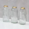 3er Set Vase Glas Klar Gold H14cm Blumenvase Transparent Produktbild-Vorschau 6