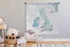MuchoWow® Wandteppich Wandbehang Aquarell - Weltkarte - Produktbild-Vorschau 4