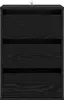 vidaXL Armoire de rangement à 3 tiroirs, noire, imitation Voir les images du produit 4