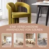A chair is shown in a room, with smaller images below showing different room settings. Voir les images du produit