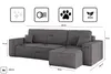 A diagram of a dark gray sectional sofa with dimensions indicated by lines and numbers. Produktbild-Vorschau