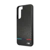 A black phone case with a carbon fiber texture and BMW M stripes. Anteprima dell’immagine prodotto