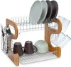 relaxdays Abtropfgestell braun Produktbild-Vorschau 1