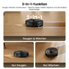 Collage of images showing a robot vacuum cleaner in different modes: combined vacuuming and mopping, vacuuming only, and mopping only. Produktbild-Vorschau