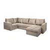 A sectional sofa with an ottoman, shown from a side angle against a white background. Produktbild-Vorschau