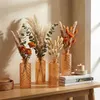 4er Set Vase Orange H14cm Glas Blumenvase Tischdeko Produktbild-Vorschau 4