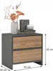 regalik Table de chevet PARI 2 tiroirs 50x45x35 cm – Voir les images du produit 2