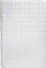 A white quilted blanket or mattress topper laid flat on a white background. Produktbild-Vorschau