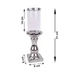 Windlicht Kerzenständer Maseru silber H31 cm Steingut Produktbild-Vorschau 4