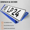 2 Kennzeichenhalter Blau - Chrom Kennzeichenhalterung Produktbild-Vorschau 5