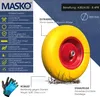 MASKO® PolyurethanSchubkarrenrad Vollgummi 200 kg Produktbild-Vorschau 3