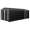 4iQ Metallgarage 6x3 m, 18 m², verzinkter Stahl, Anthrazit Produktbild-Vorschau 1