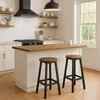 Taboret ciemny brąz barowy stołek zestaw 2 szt 32x32x65 I Podgląd zdjęcia produktu 6