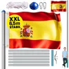 MONZANA® Fahnenmast 6,5m Seilzug Bodenhülse inkl. Spanien Produktbild-Vorschau 1