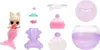A collection of LOL Surprise mermaid doll accessories laid out on a white background. Voir les images du produit