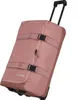 A pink rolling suitcase is shown against a white background. Náhled obrázku produktu