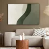 Leinwand Bilder 120x80 cm - Japandi - Linie - Beige - Grün, Produktbild-Vorschau 5