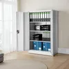 Armoire métallique à dossiers 4 niveaux 140x90x40cm - gris Voir les images du produit 9
