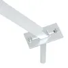 A close-up of a galvanized steel storm anchor with a ribbed steel dowel and a mounting plate attached with bolts. Produktbild-Vorschau