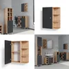 A collage of bathroom cabinet images, showing different angles and configurations. Náhled obrázku produktu