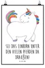 Mr. & Mrs. Panda Bild Einhorn Stolzieren DIN A0 - Weiß - Produktbild-Vorschau 1