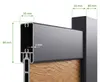 ATHOS 3 m H. 160 cm Massivholz-Schwingtor aus Teakholz mit Produktbild-Vorschau 12