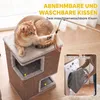 PawHut 3-stöckig Katzentonne für drinnen, halbgeschlossene Produktbild-Vorschau 8